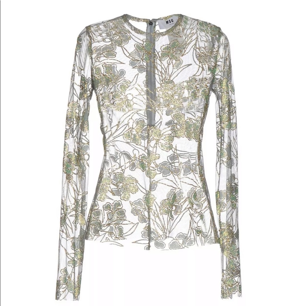 ❌FINAL PRICE ❌Glitter tulle sheer top NWT - Picture 4 of 7